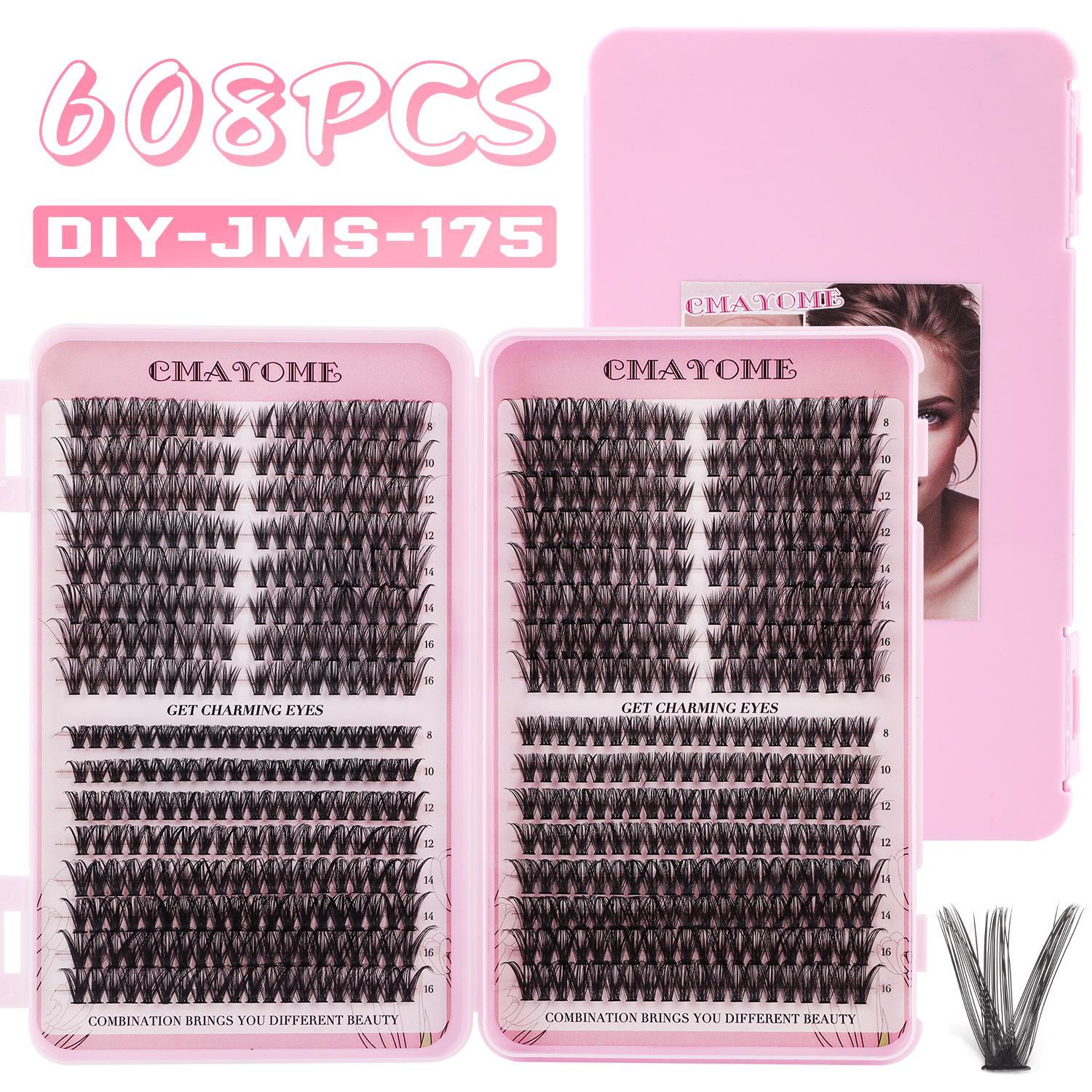 

608 Пучок D Изгиб Одиночные Пучки Накладные Ресницы Сегментированное Наращивание 8-16Мм Сделай Сам Толстые Ресницы