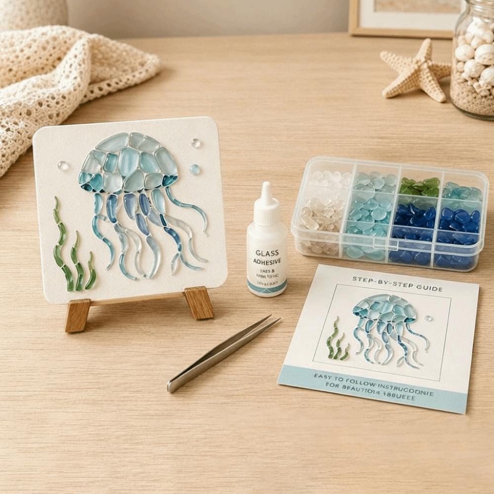Materiale per Artigianato Mosaico Kit Mosaico Piastrelle di Vetro Animali Marini Arte Kit Decorazione Casa Per Decorazione Casa