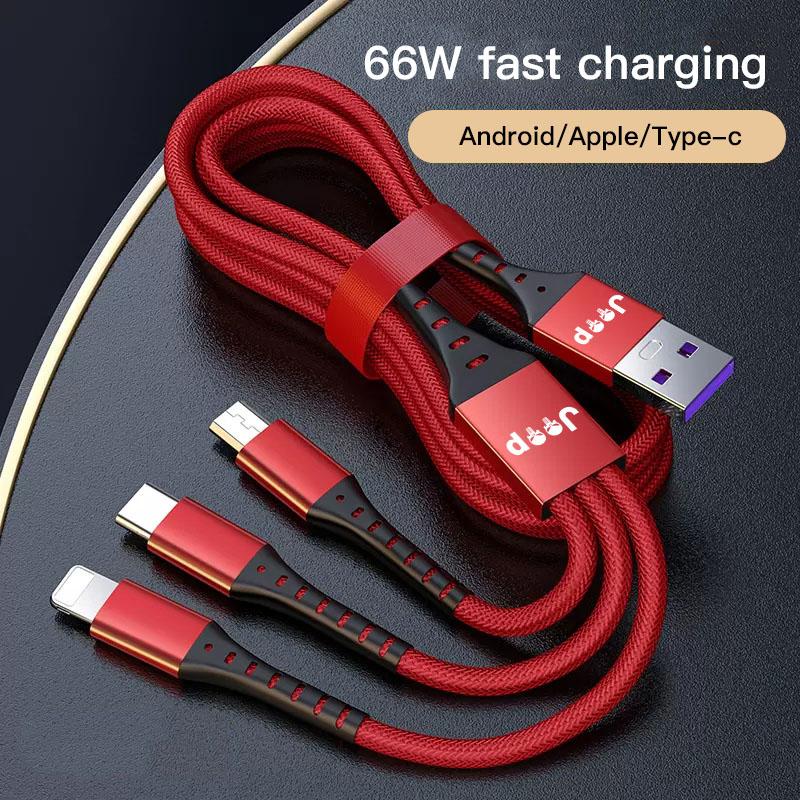 Car Data Cable 3 In1 Mobile Phone Charging Cable Fast Charge Typec For Jeep Grand Cherokee Wrangler JK Gladiator Compass Renegad