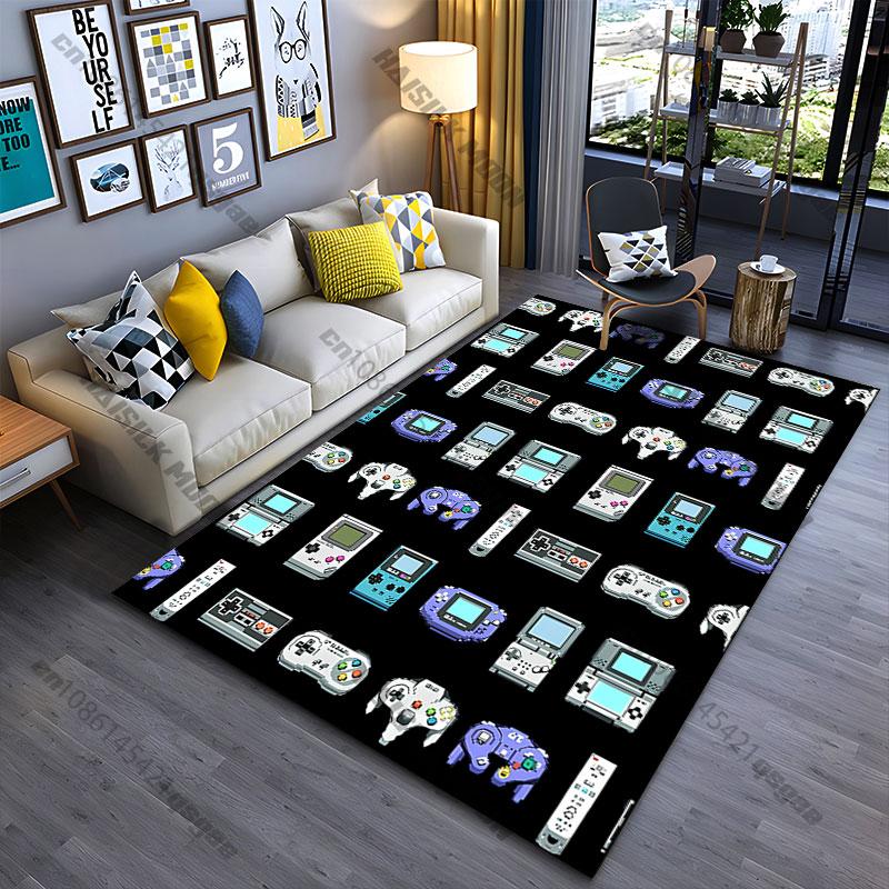 Retro gaming consoles controllers collection carpet Yoga living room room decor children's crawling mat doormat area rug