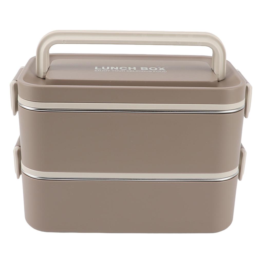 2 Tier Stackable   Box 304 Stainless Steel Insulated Lunch Containers Lkproof Compartment Portable Food Container for School