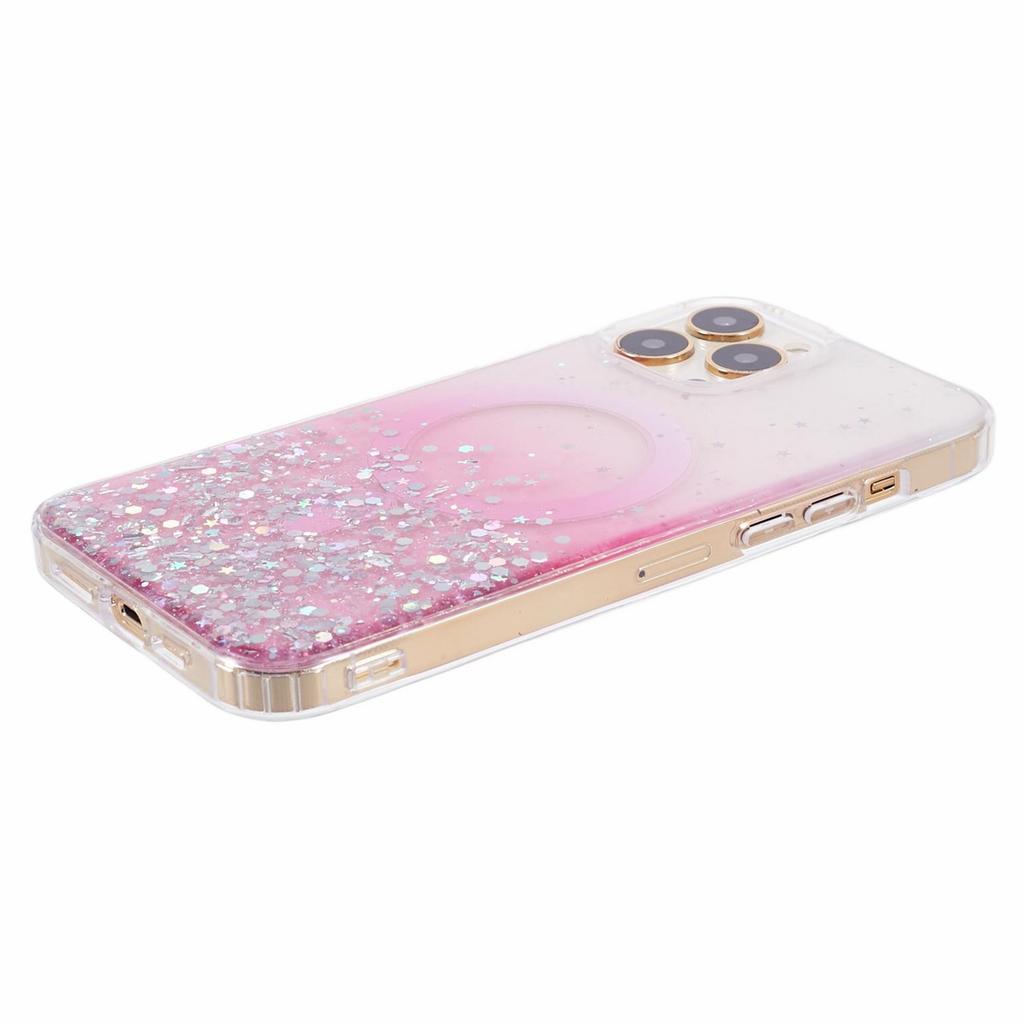 JTW Series For iPhone 12/12 Pro 6.1 inch Case Sparkle Epoxy TPU+Acrylic Phone Cover Compatible with MagSafe