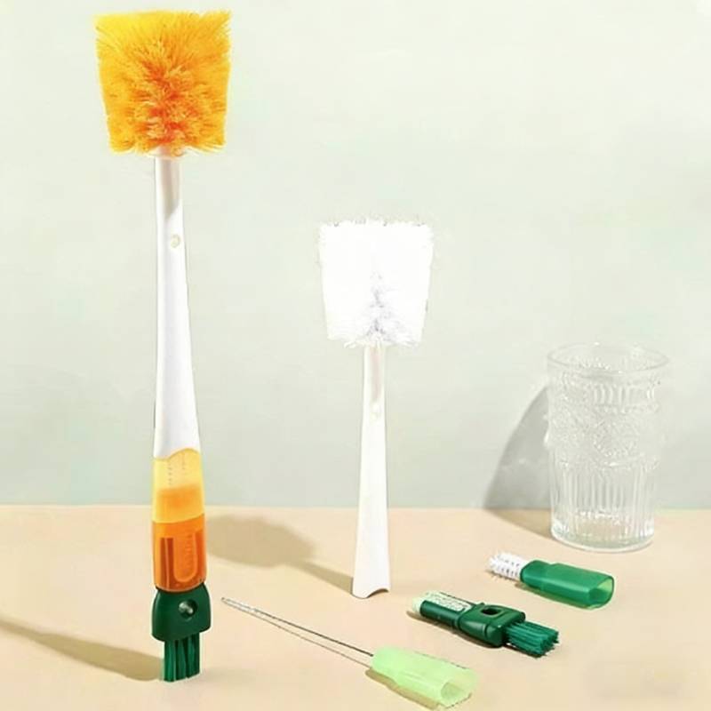 Five In One Kitchen Cup Cleaning Brush With Long Handle And Soft Head For Easy Use