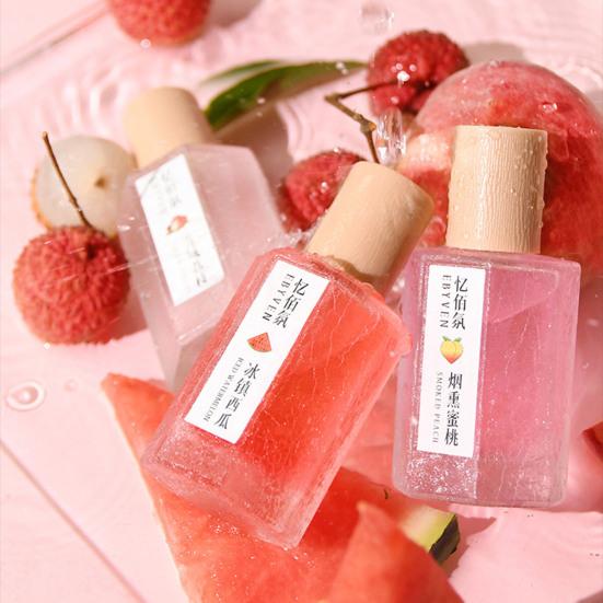 Yousheng Lady Perfume, Summer Fruity Watermelon Lychee Peach Scent for Women, 50ml Long Lasting Light Fragrance, Glitter Sand Bottle