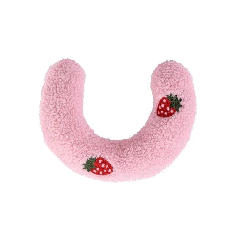 Fair Little Pillow for Cats Ultra Soft Calming Toy Half Donut Cuddler Joint U-Shaped Pillow Fluffy Pet Comfort Cat Pet Pillow