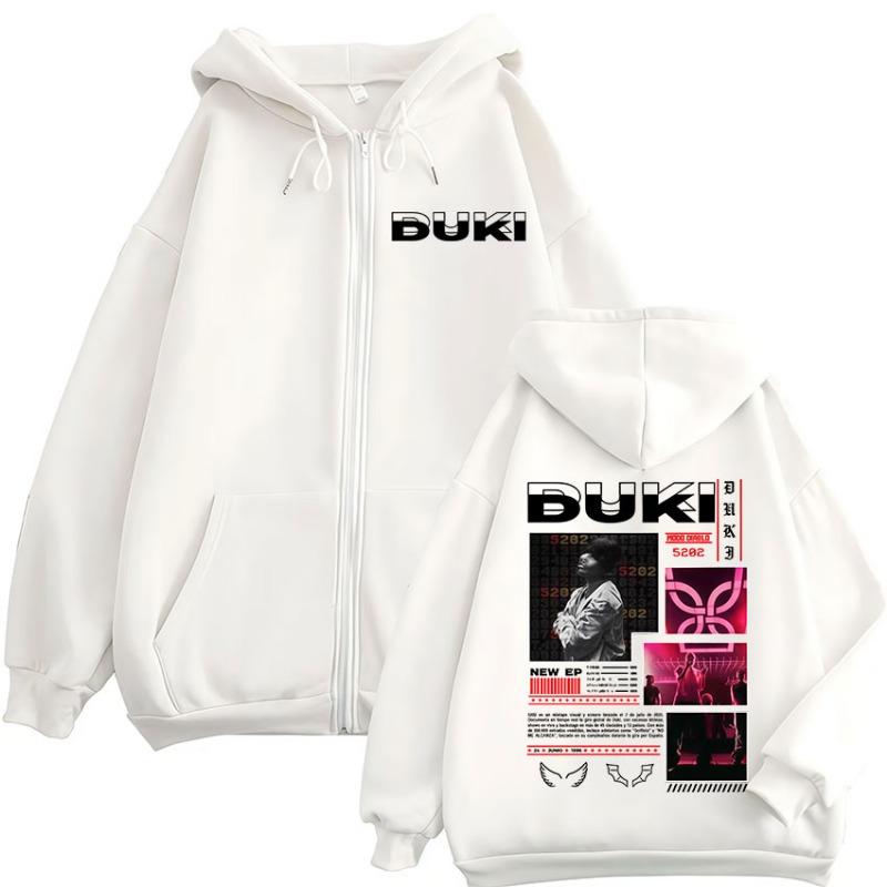 Rapper Duki 5202 MIXTAPE Album Zipper Hoodies Men's Women Clothing Fashion Zip Up Sweatshirts Fleece Casual Oversized Pullovers