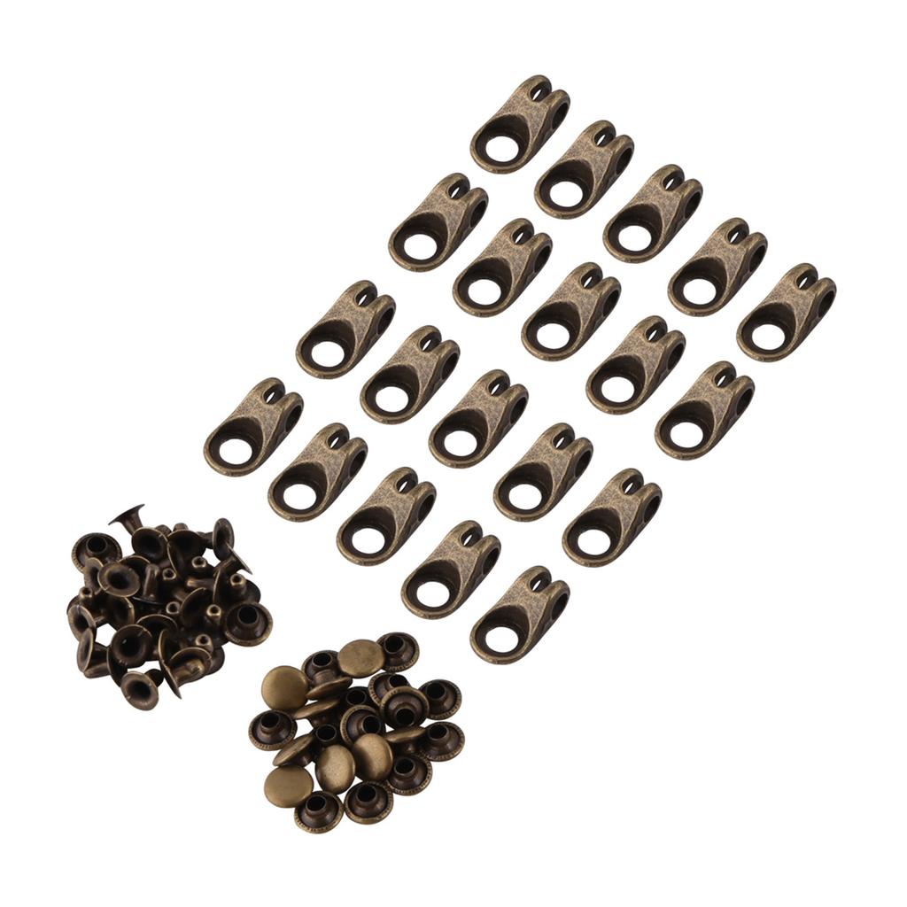20x Schuhschnürhaken Schnürösen Schnallen mit Nieten zur ReparaturCelsiusCampCelsiusWandernCelsiusKlettern (Gold)