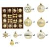 42 Buc. Ornamente Pictate pentru Globuri de Crăciun Set Decor Agățat din Plastic pentru Brad și Petrecere Incasabile Ușoare Festive Decor de Casă