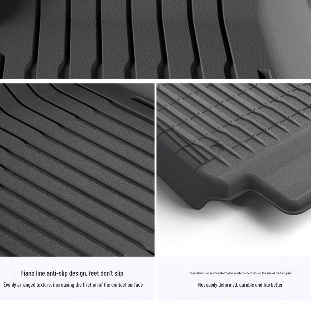 TPE Injection Molded Foot Pads for Tesla Model 3/Y - Full Surround Set