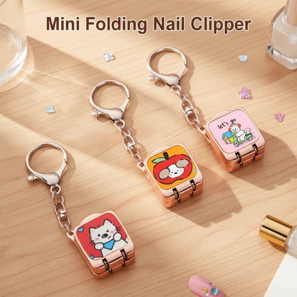Creative Nail Nipper Keychain Portable Nail Clipper Key Ring Nail Cutting Pliers  Nail Art