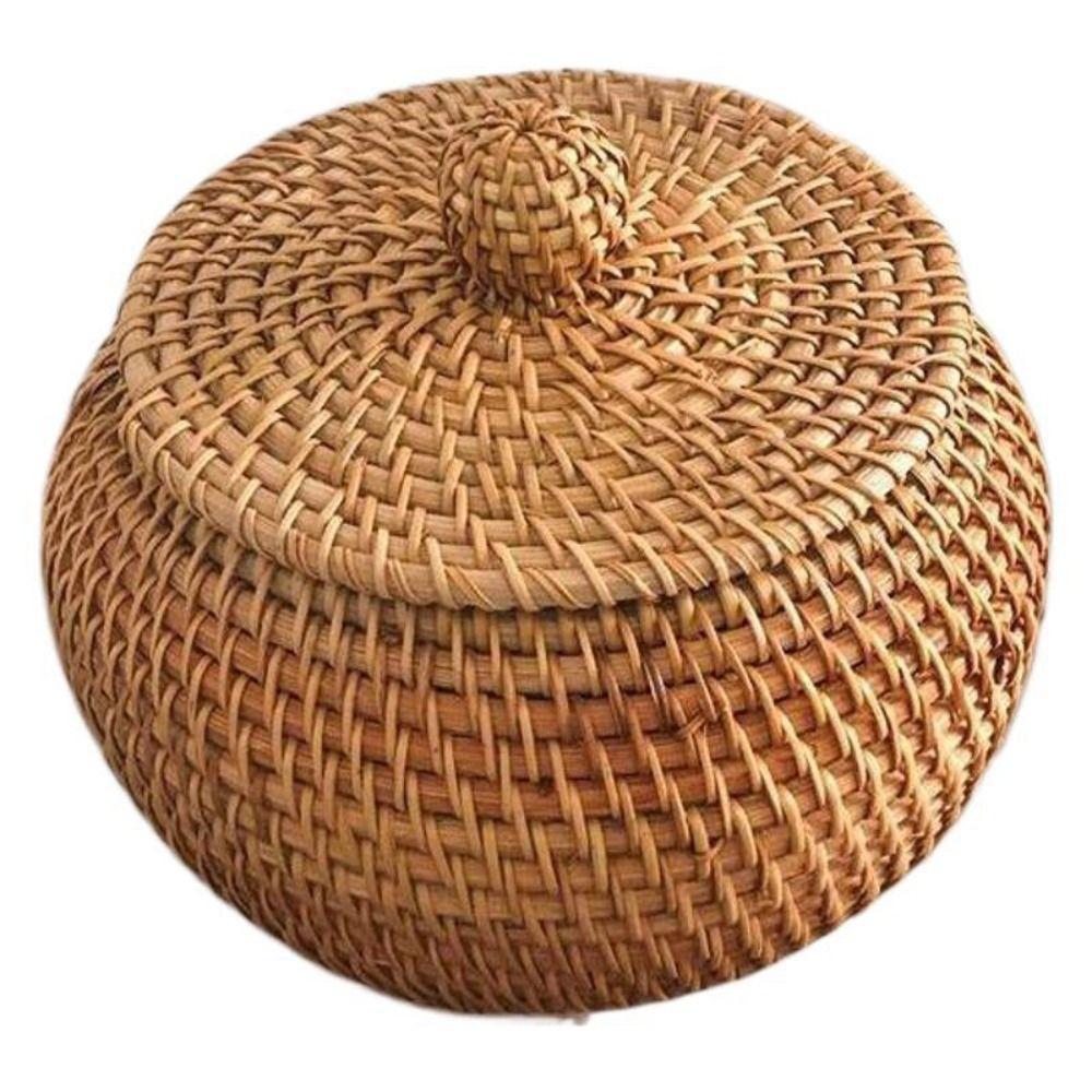 Wicker Rattan Storage Basket Rattan Decorative Storage Box Decorative Organizer Key Storage
