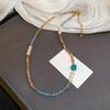 Cherry Gummy Crystal Heart Beaded Stackable Necklace - Summer Collarbone Chain Exquisite Design