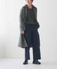Tuche Fleece Elastic Belt Front TZY93K Wide-leg Pants, Wool-Like Lining, Waist, Loops, Stretch, Pockets, Full-Length,