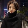 Korean Aesthetic Scarf Women Winter Outer Wear Warm Knit Neck Cover Fake Collar Shawl