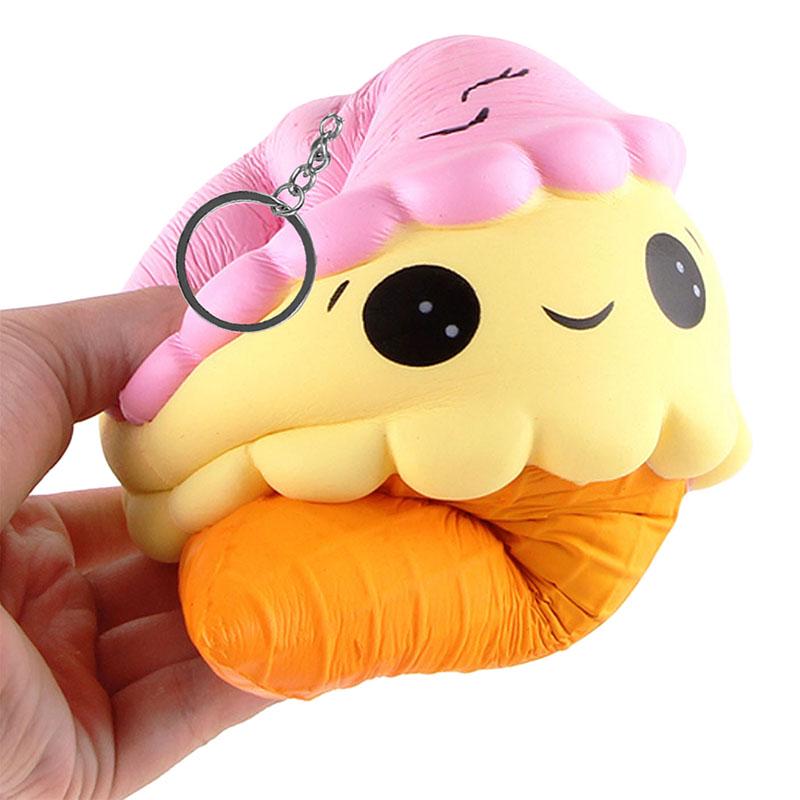 Emoticon Squishy Toys Ice Cream Jumbo 15CM Cartoon Double Smiley