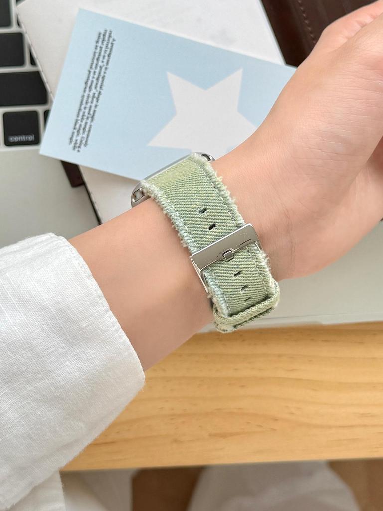 Compatible Denim Leather Band for Apple Watch Series S11, S10, iWatch 9876SE, Huawei FIT4, Xiaomi 9 Pro