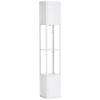 156cm Floor Lamp Shelving Unit - White