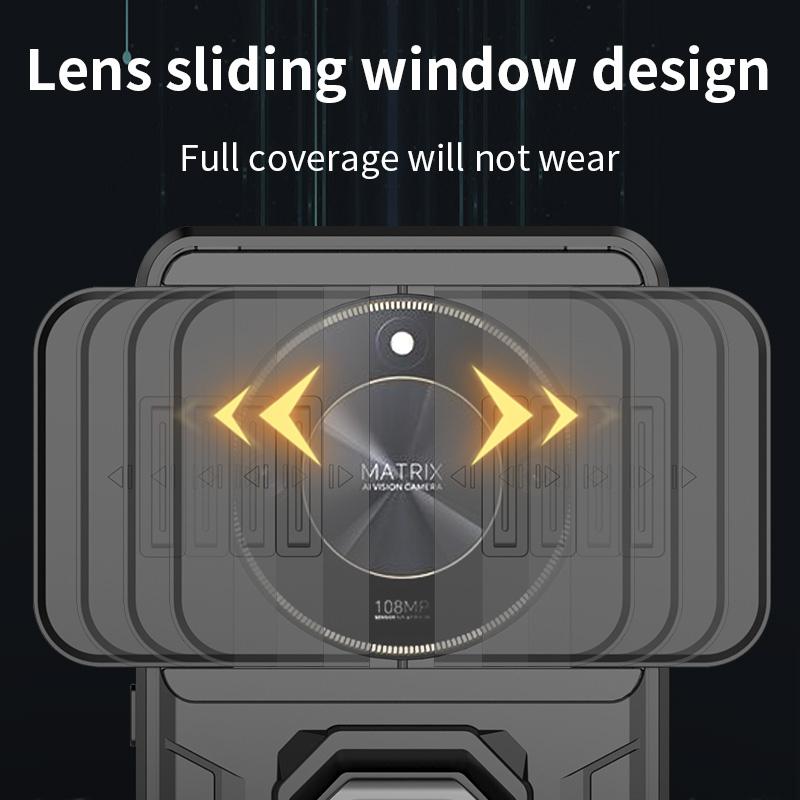 For Cover Honor X9B Case Honor X9B Capas New Armor Shockproof Back Bumper Slide Camera Lens Ring Holder Fundas Huawei Honor X9B