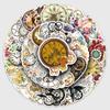 50pcs Nordic Retro Clock Art Stickers - Waterproof Decorative Journal Stickers