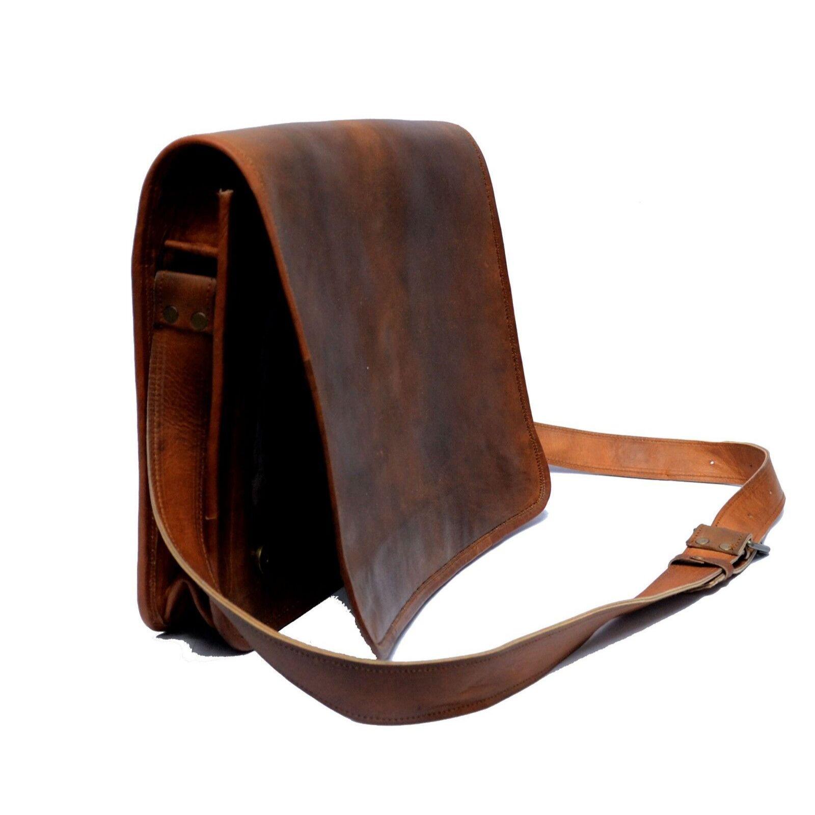 Мужской мягкий кожаный портфель-мессенджер для ноутбука через плечо сумка для офисного — фото 3