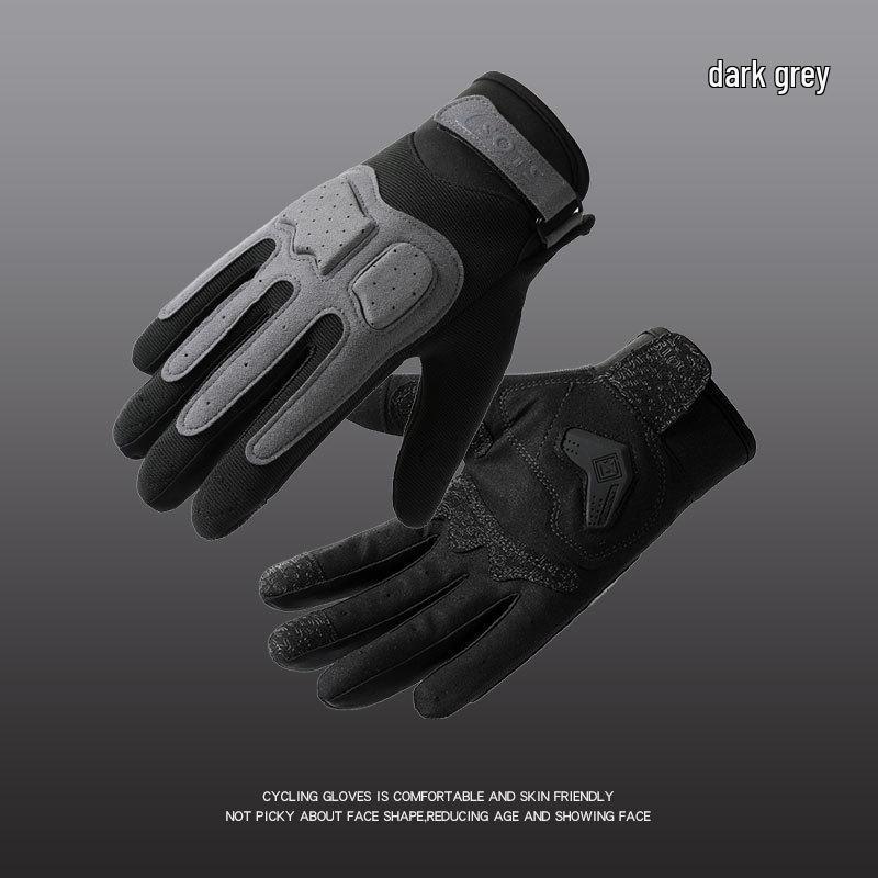 Unisex Retro Touchscreen Full-Finger Motorcycle Gloves - Breathable, Sunscreen, Summer Riding