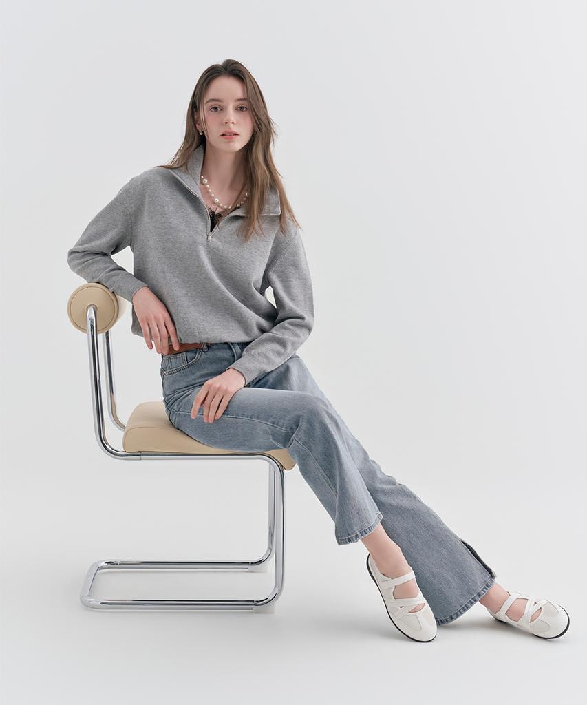 ACODICO Soft Zip-Up Pullover Knit