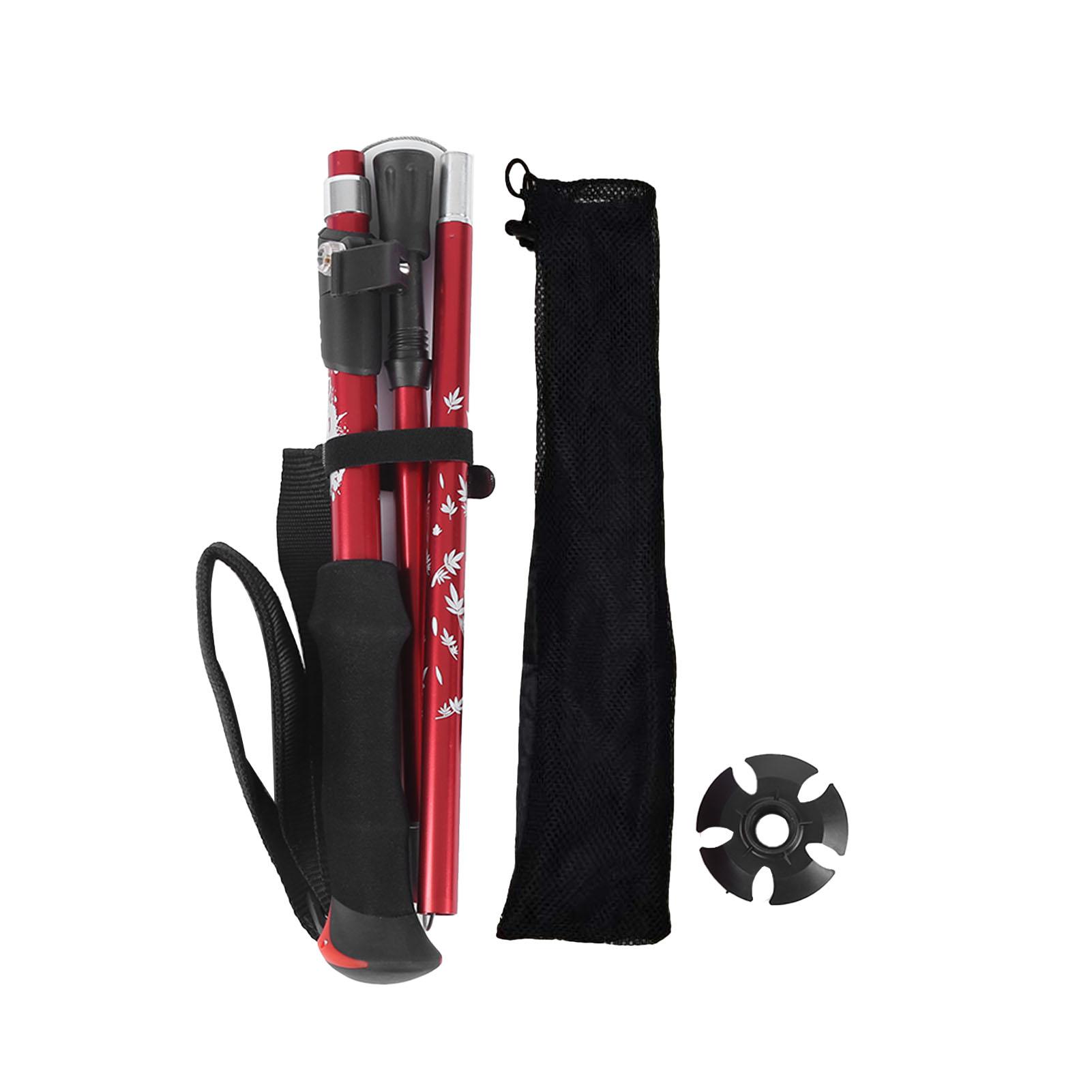 

Aluminium Alloy Poles 5 Sections Collapsible Hiking Walking Climbing Sticks with Mud Holders