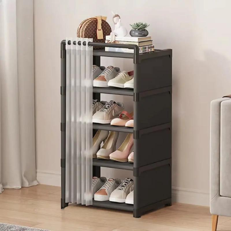 Multi Layer Dustproof Shoe Rack For Indoor Door Entryway Footwear Storage Shelf Household Home Daily Storage Organizer Frame