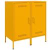 VidaXL Buffets 2 pcs, Armoires avec Pieds, Placards avec Porte, Meubles de Rangement Salon Chambre à Coucher, Jaune Moutarde 843019