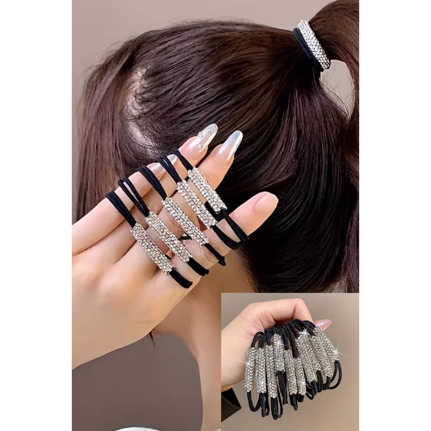 

Women s 3-piece Zircon Stone Rubber Buckle Set