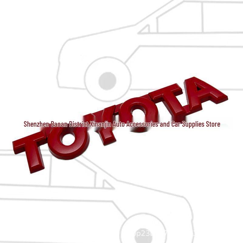 Металлический значок автомобиля TOYOTA: Английская буквенная наклейка для кузова или багажника FAW Toyota