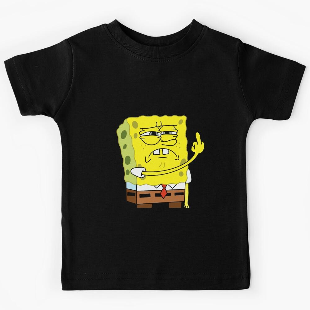 Spongebob Meme Middle Finger Kids T-Shirt 140