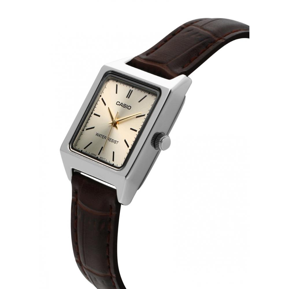 Casio Ltp V007l 9eudf Ltp V007l 9e Analog Square Sat Student Women S Leather Watch