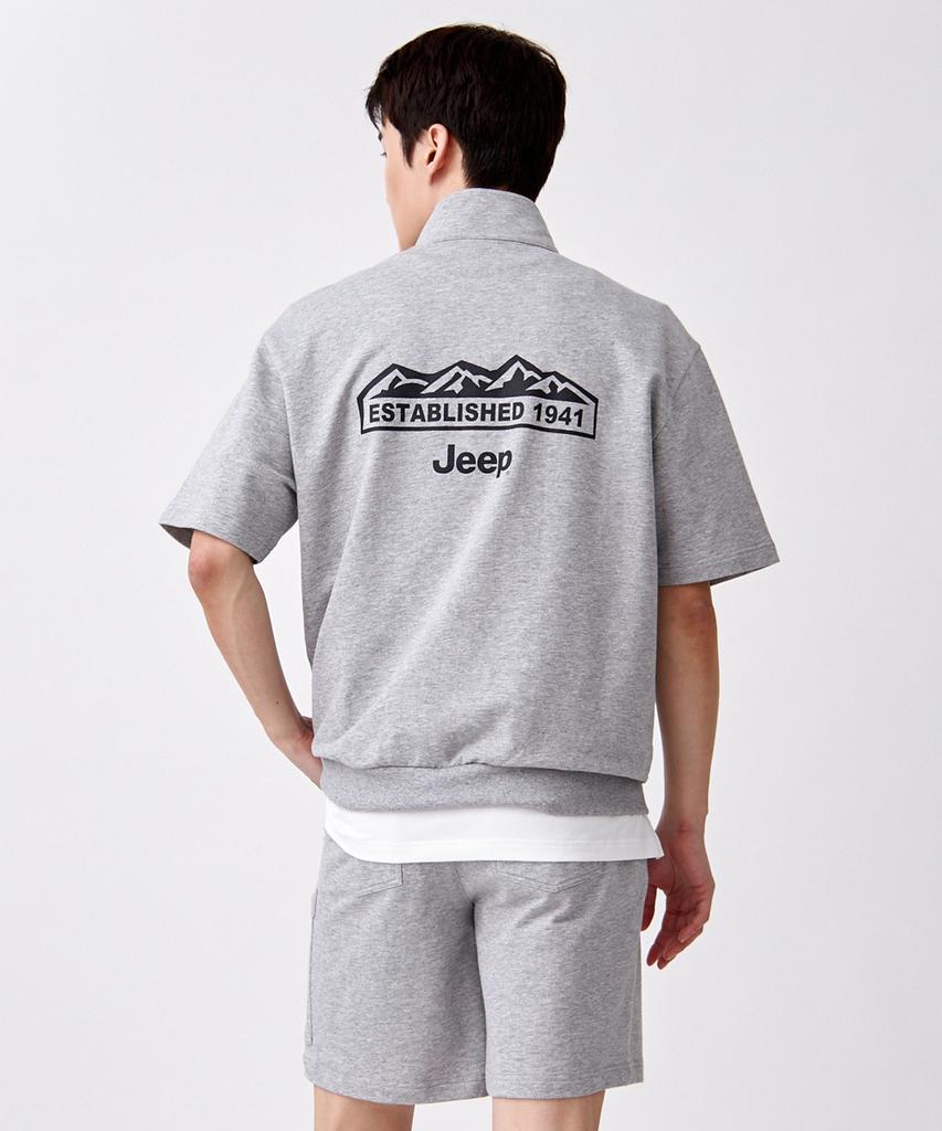 JEEP [Set] M-Logo Short Sleeve Zip-Up & Shorts Set (Jp5Tsu170Mg)