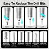 New 35000RPM Nail Drill Machine Rechargeable Manicure Professional Electric Nail Drills Low Noise Motor Polishe Sander for Nails
