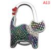 Cat Shape Folding Handbag Hook Holder Purse Hanger Table Edge Hanging Hooks
