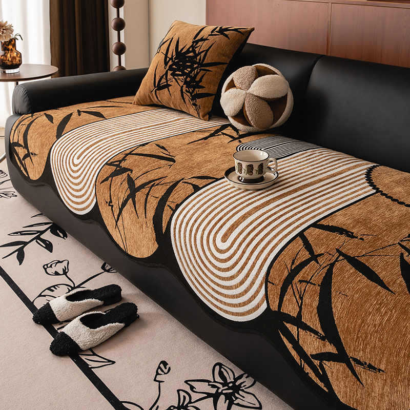 Special-Shaped Sofa Cushion Universal In All Seasons New Sofa Seat Cushion Non-Slip Straight Line Flower Cover Cloth Towel