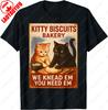 Funny Kitten Bread Unisex Adult Cotton TShirt Cute Orange and Black Cat Creative Trend Graphic Oneck Printed Man Women Tops