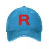 Ash Rocket Baseball Caps Vintage Distressed Denim Washed Anime Sun Cap for Unisex Women Outdoor Running Golf Hats Cap