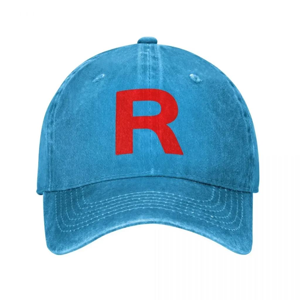 Ash Rocket Baseball Caps Vintage Distressed Denim Washed Anime Sun Cap for Unisex Women Outdoor Running Golf Hats Cap