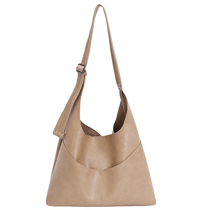 Retro Large-Capacity Textured Shoulder Bag - Women's Fashion Versatile Tote for Autumn/Winter