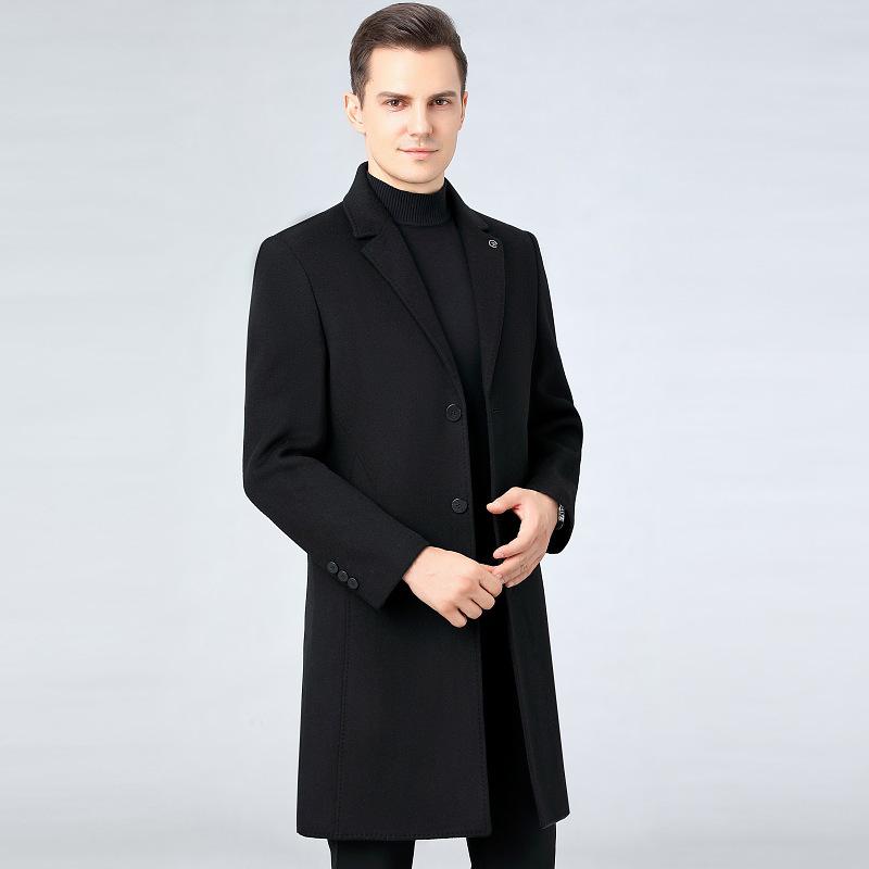 Herren Doppelseitiger Woll-Wintermantel - Koreanischer Stil, Große Größen, Kaschmirjacke