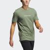 Adidas Graphic Print Crew Neck Sports Tee Men Tops Green GM1208
