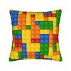 Classic Red Green Blue Yellow Building Blocks Bricks Pillow Case Comfy Pillow Cover Funny Pillowcases For Living Room Sofa