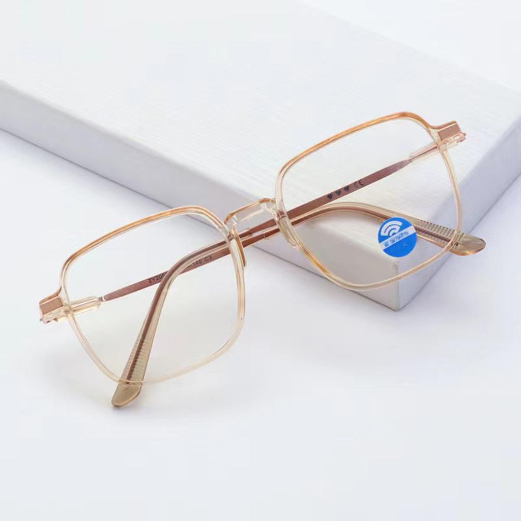 Light-sensitive Color-changing Flat Mirror Women's Little Red Book Plain Face Joker Blue Glasses Fashion Glasses Women's Glasses