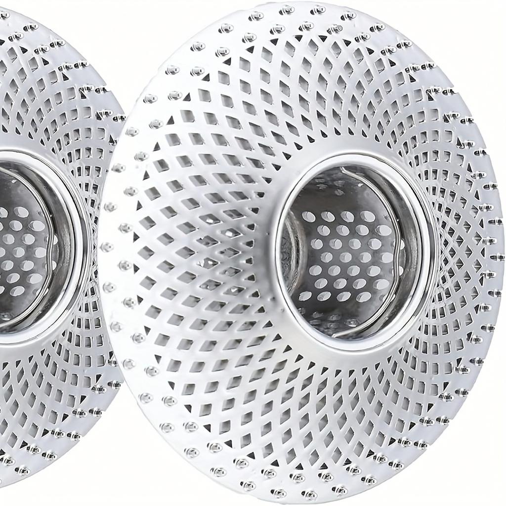 Stainless Steel Sink Strainer Drain Filter for Bathroom Kitchen Bathtub Drain Hair Catcher Drainage Cover with Anti-Clogging Design