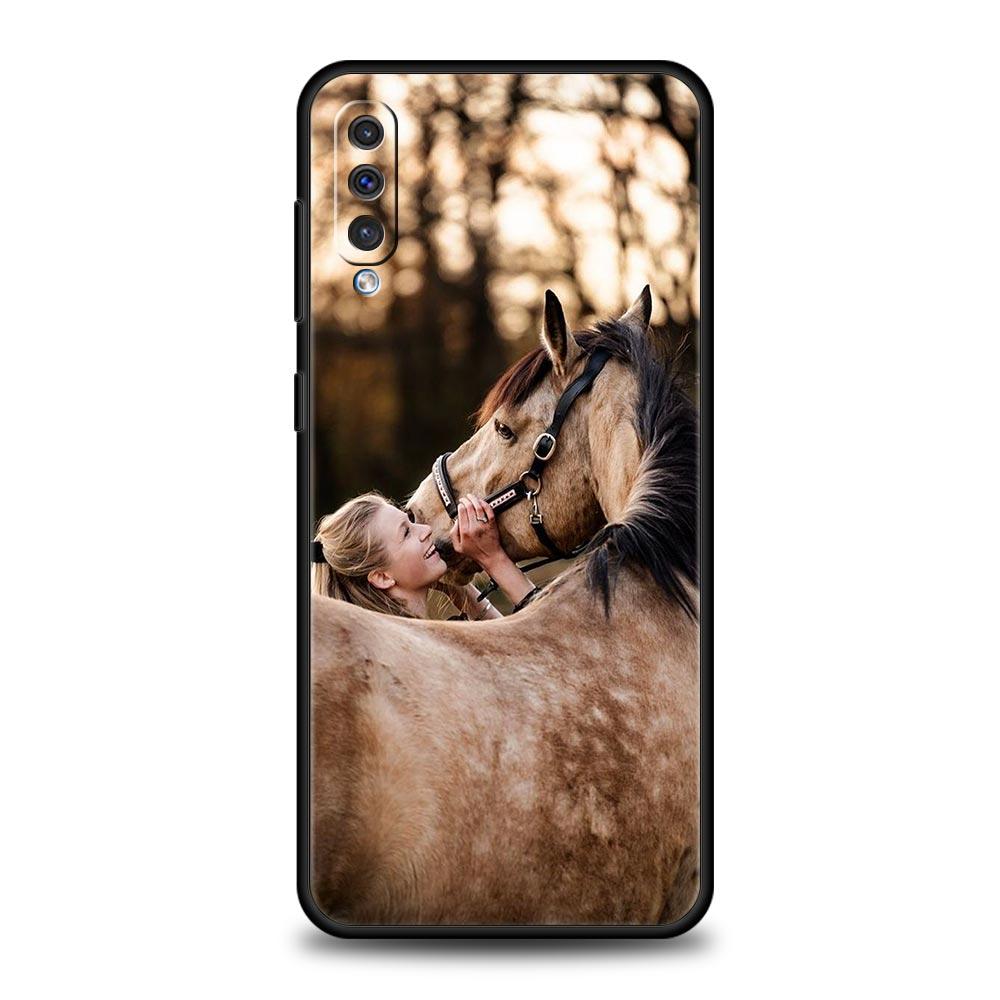 Handyhülle für Samsung A56 A36 A26 A54 A52 A24 A14 A50 A70 A40 A20E A06 A12 A22 A34 A42 A32 5G A04s A16 Hülle Reiten Pferd