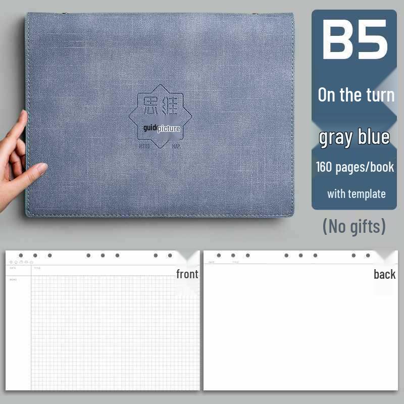 Large A4 Grid Softcover Mind Map Notebook for Exams