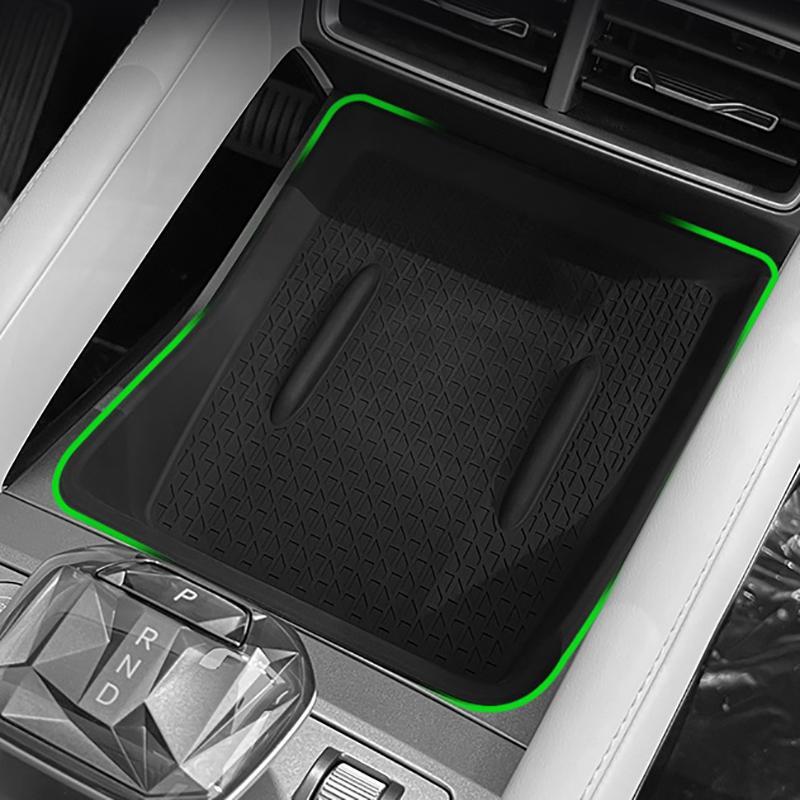 Car Silicone Wireless Charging Anti-slip Mat Center Control Cup Slot Pad For BYD Yuan Pro Yuan UP EV 2024 Interior Accessories