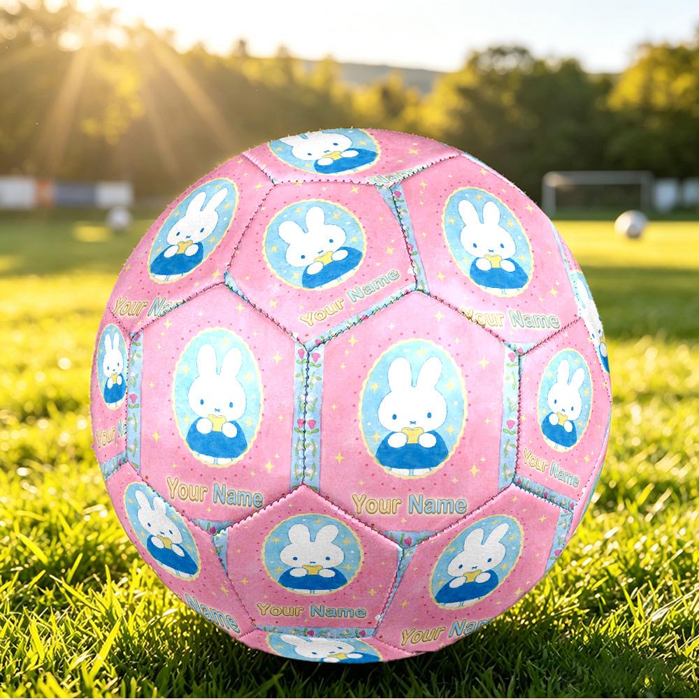 Custom Name Text Size 5 Football,Miffy Standard Training Soccer Ball
